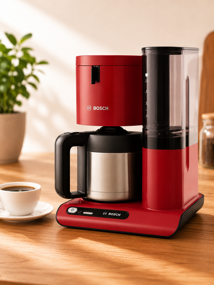 Bosch Styline TKA8A054 Kaffeemaschine Thermokanne 1,1L 1100W Rot Kaffee B-03
