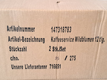 Weltbild Kaffeeservice Wildblumen 12 tlg.