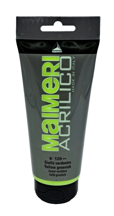 Maimeri Acrilico Giallo Verdastro Yellow Greenish Acrylfarbe Künstler