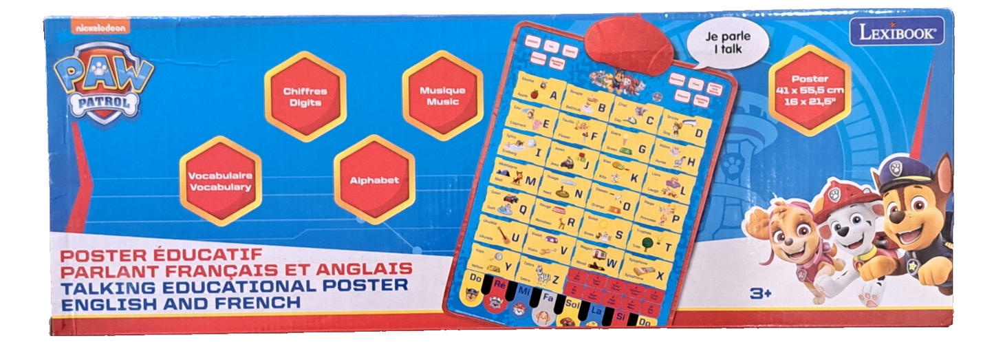 Lexibook Patrol Lernspielzeug Zweisprachige Lerntafel Englisch Französisch D4