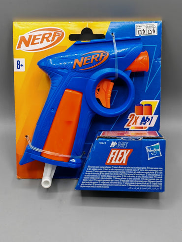 Nerf F8623EU4 N Series Flex Einzelschuss Blaster mit Spannhebel + 2 Darts