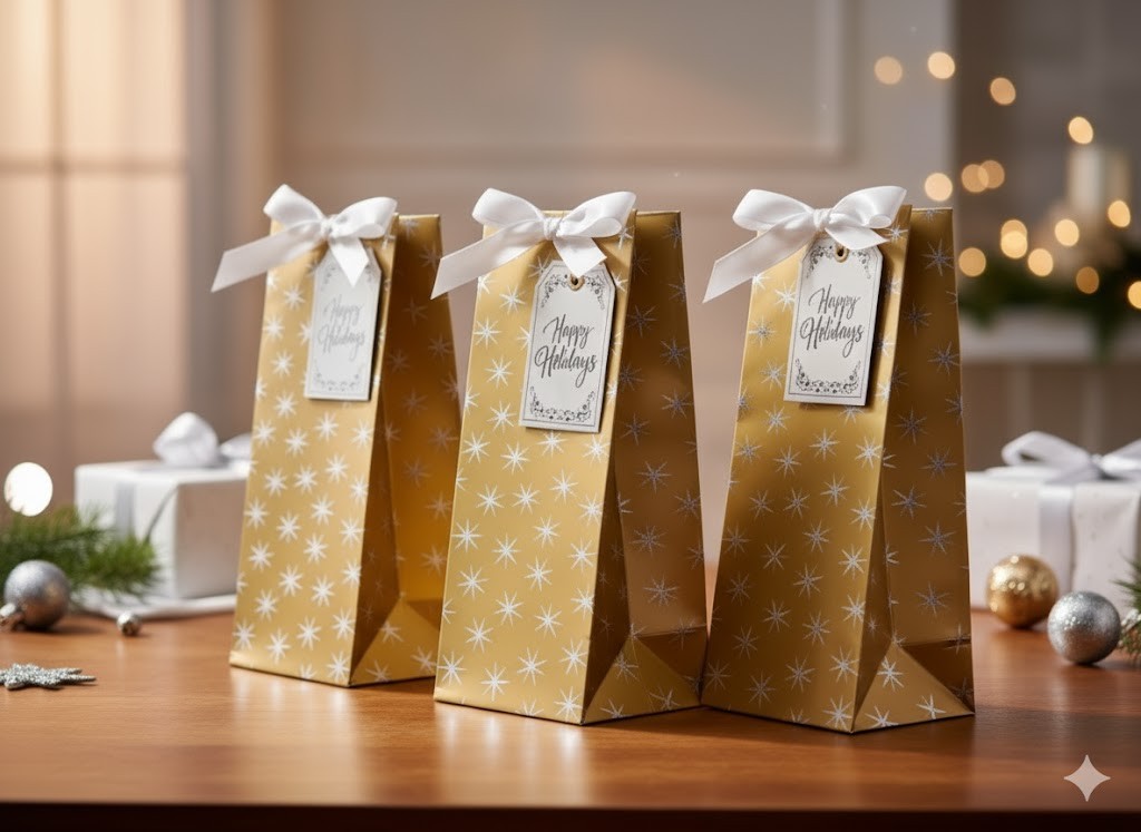 3x Stewo Geschenkverpackung, Tüten, Design 35,5x11 cm