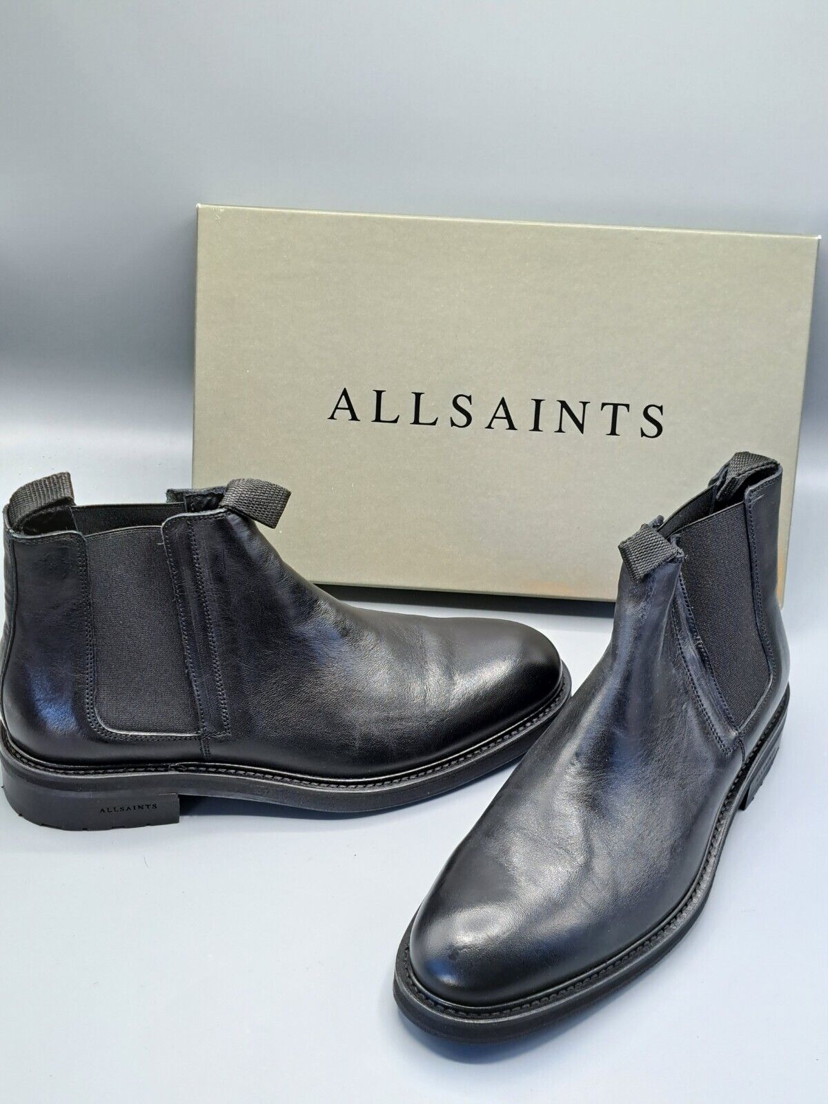 Allsaints Brendon - Chelsea Roma Leather, Schwarz, Größe 41