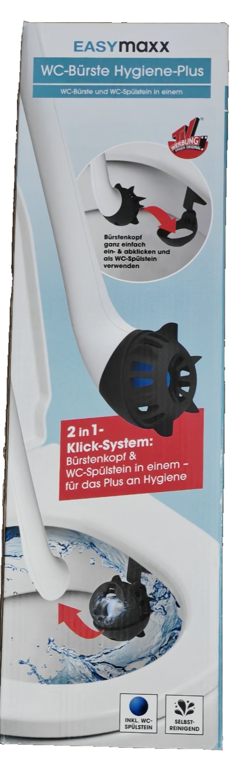 EASYmaxx WC Bürste Hygiene Plus 2in1 Spülstein Klo Bürste Weiß Schwarz