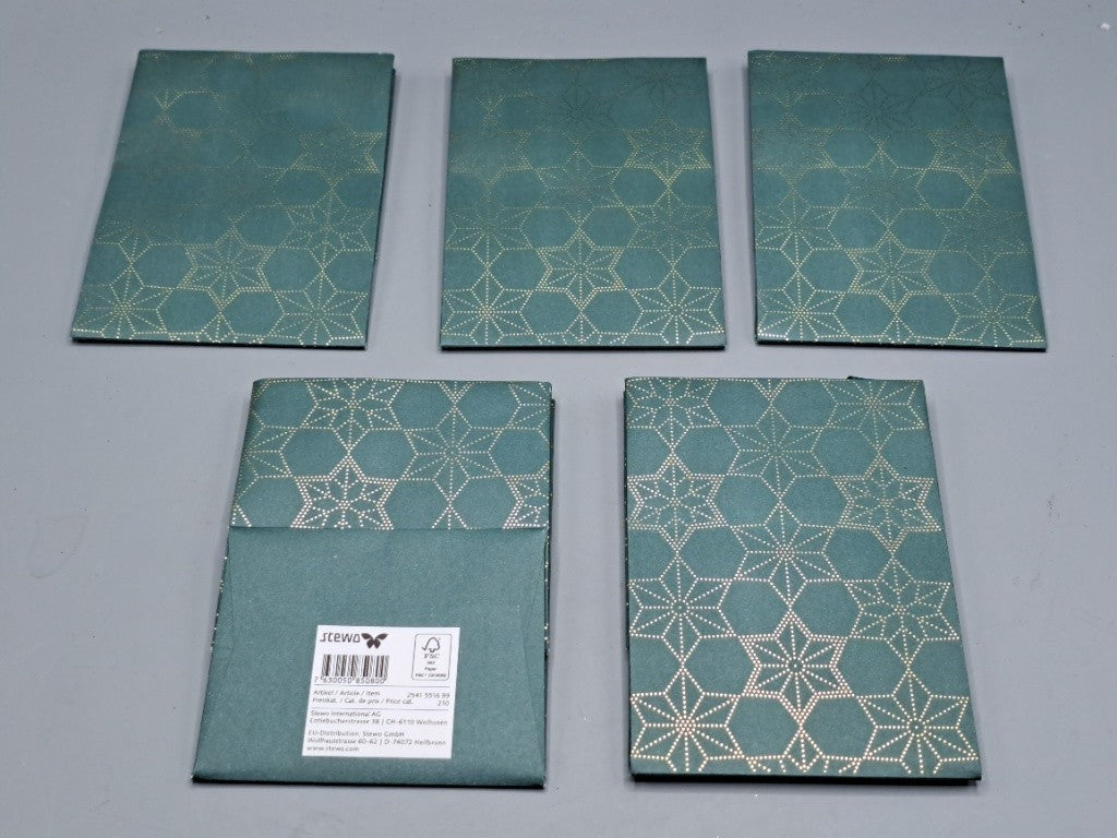 5x Stewo Geschenkverpackung, Tüten, Design 14x10 cm, Weihnachten