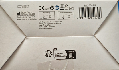 Beurer BM35 Oberarm Blutdruckmessgerät Arrhythmie Risikoindikator Speicher C04