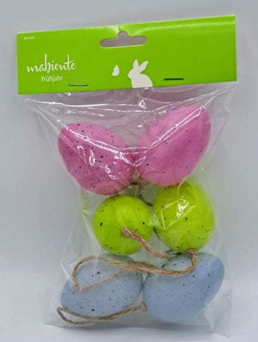 36x Mabiente Ostereier, 6er Pack, Bunte Eier, Ostern, Deko