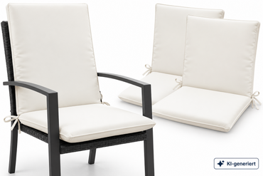 GREEN LOUNGE 2er Set Polsterauflagen Klappsessel Weiß 118x51x3 cm