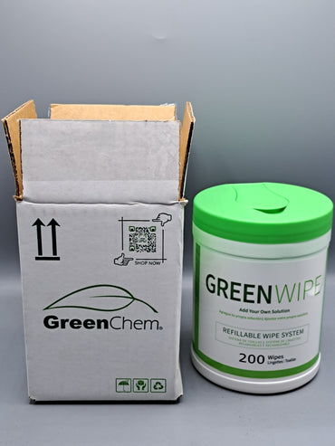 GreenWipe Trockenwischsystem für Lösungsmittel, 12,7 x 20,3 x 200 Blatt, tragbar