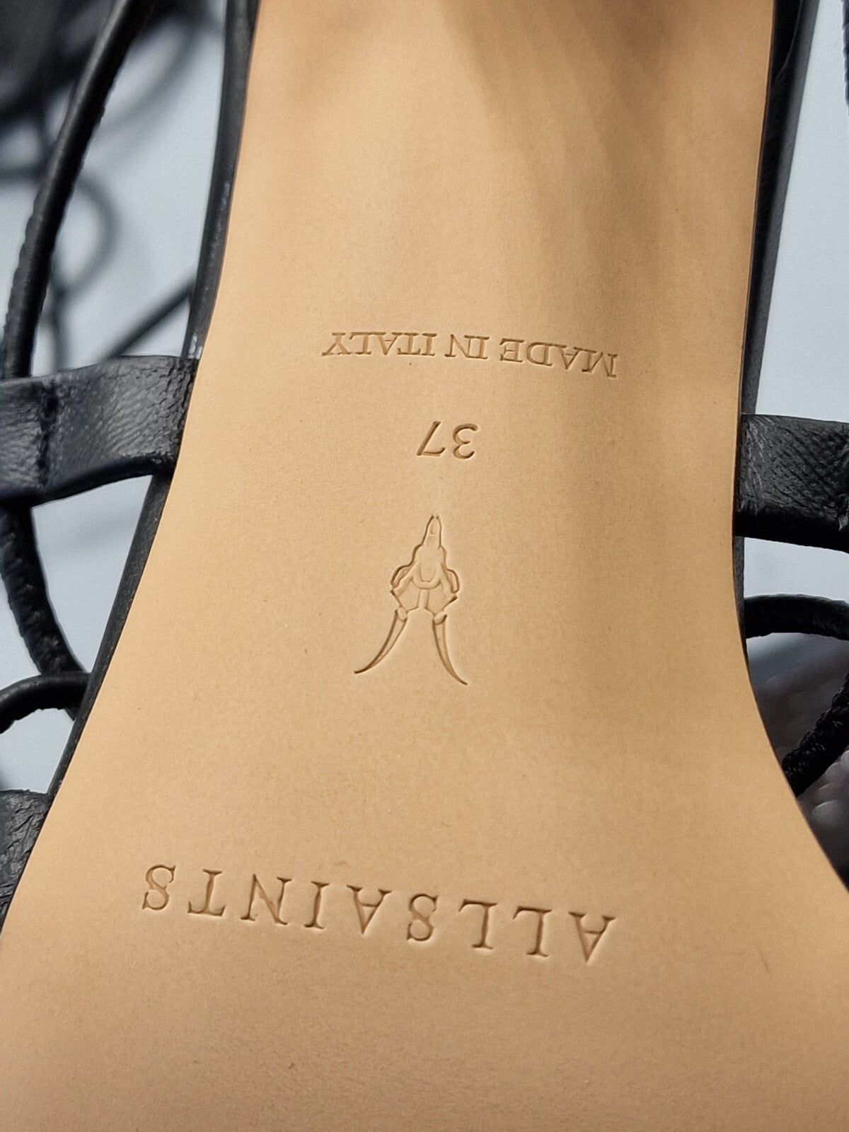 AllSaints Alice Sandalen Damen – Leder Schwarz Größe 37