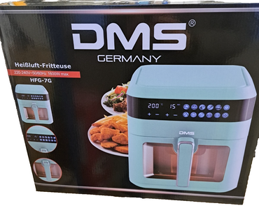 DMS Heißluft-Fritteuse HFG-7G – Fettarm, Digital & Stylisch für Küche ✅