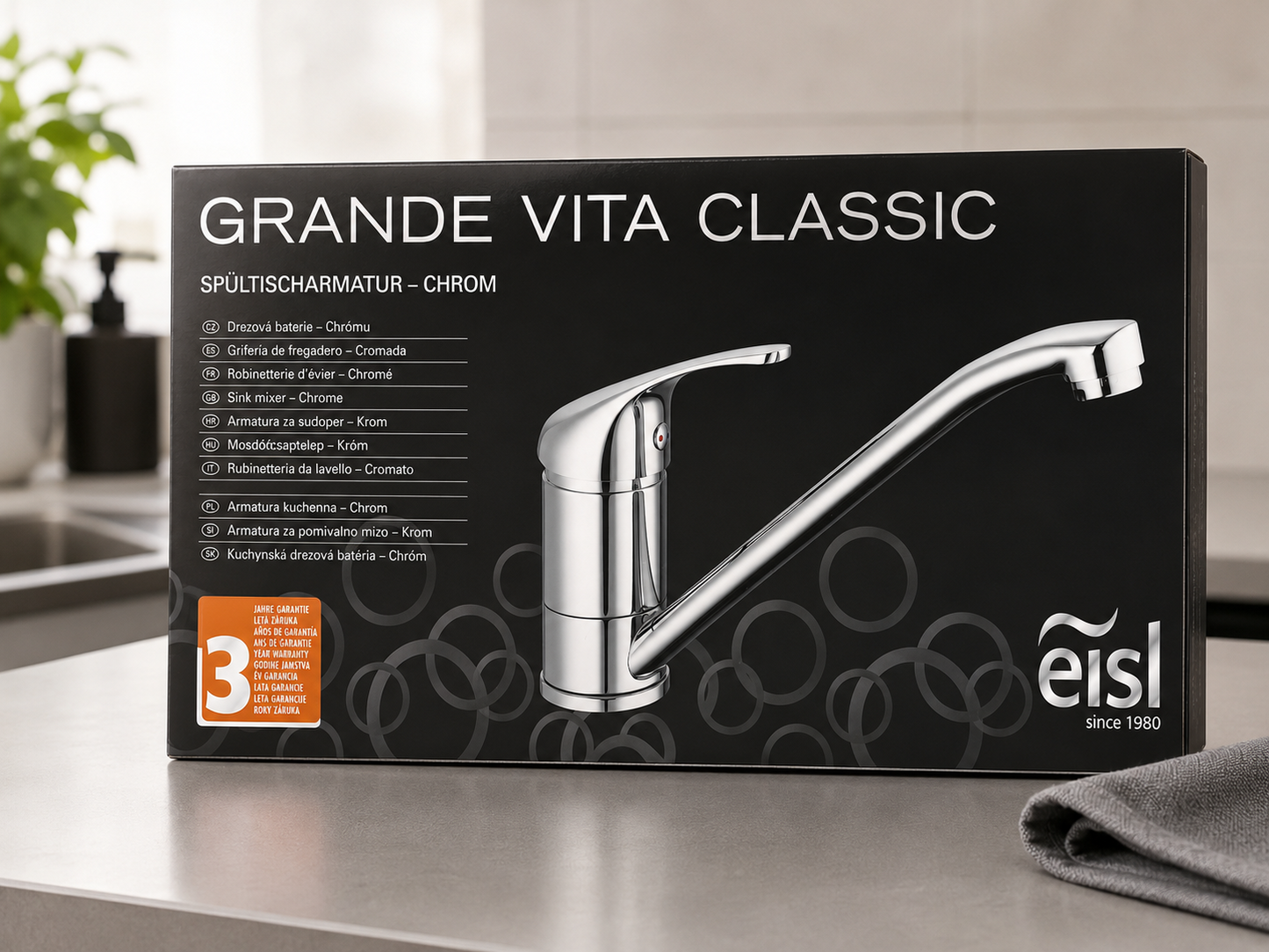 Eisl Grande Vita Classic Spültischarmatur Chrom Küchenarmatur Spüle Wasser E1