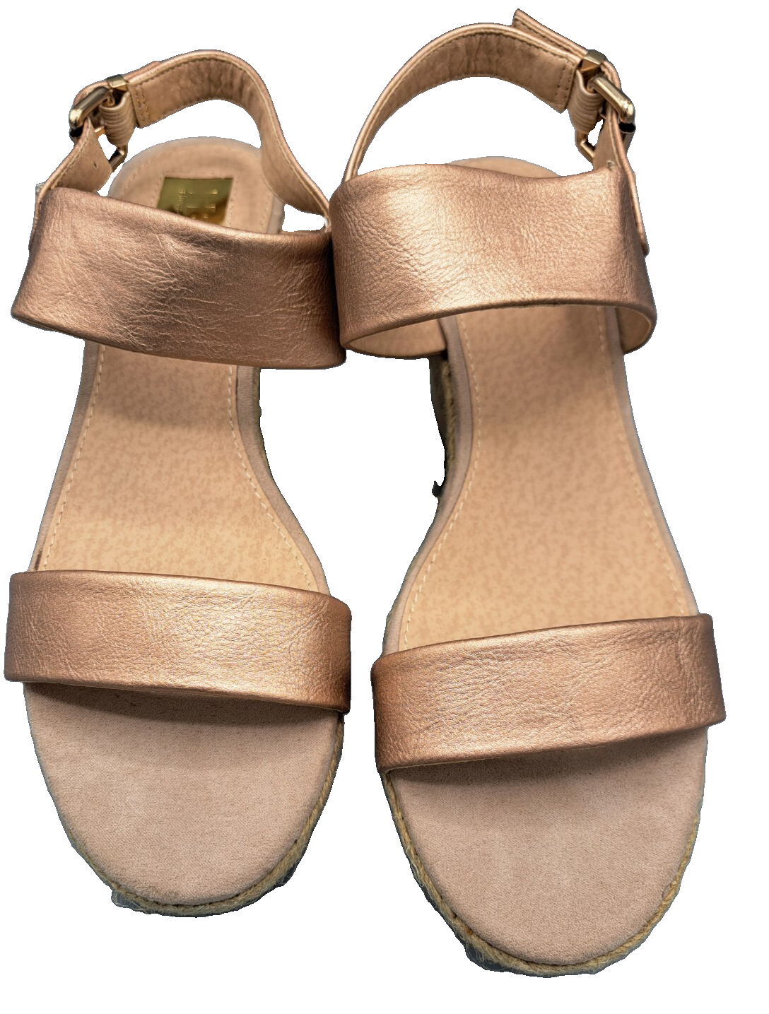 HB Shoes Damen Sandalen Gr. 41 Roségold Keilabsatz Plateau Riemchensandalen G1