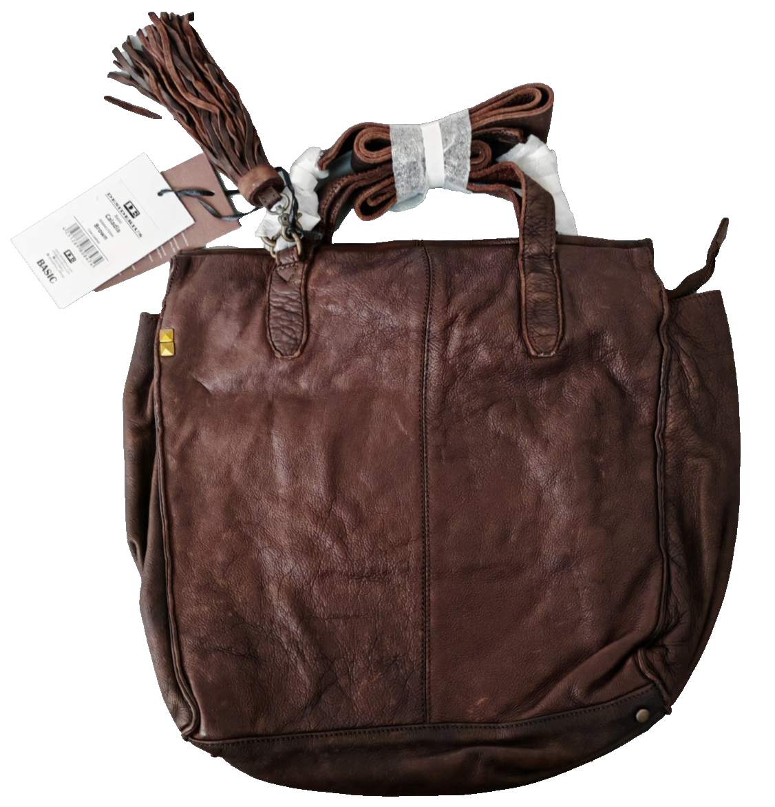 Desiderius Caladia Damen Ledertasche Braun Echtleder Shopper Schultertasche H2