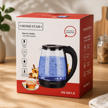 Home Star Wasserkocher HS-GK1,8 1,8L Schnellkocher Küche