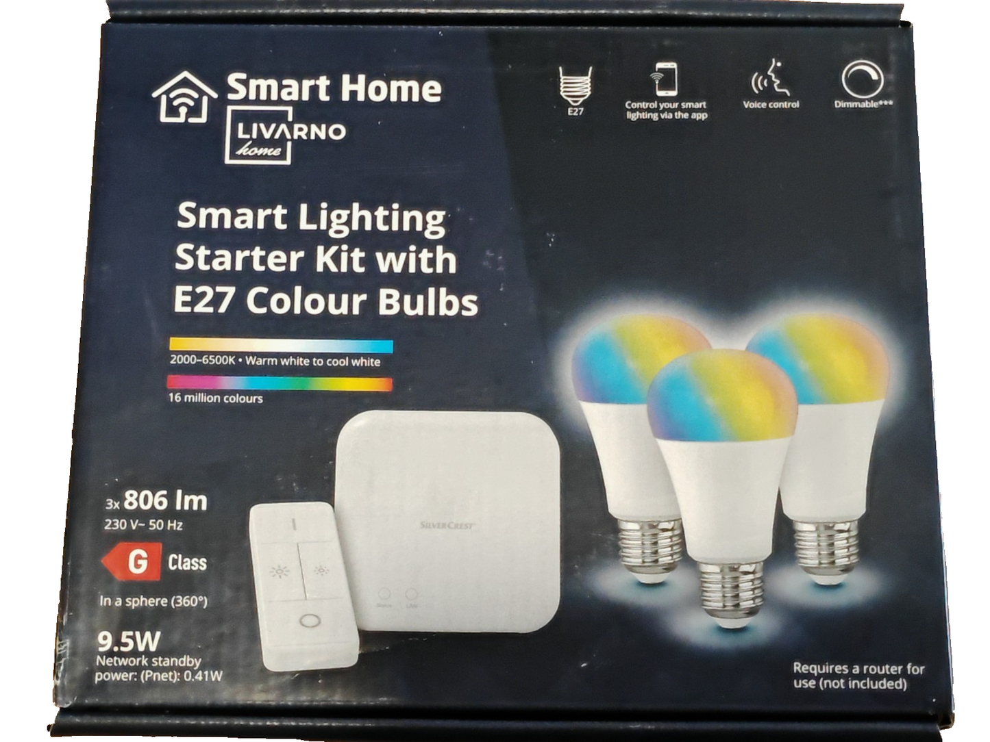 LIVARNO Smart Home Starter Kit – Gateway + 3x LED Leuchtmittel Zigbee