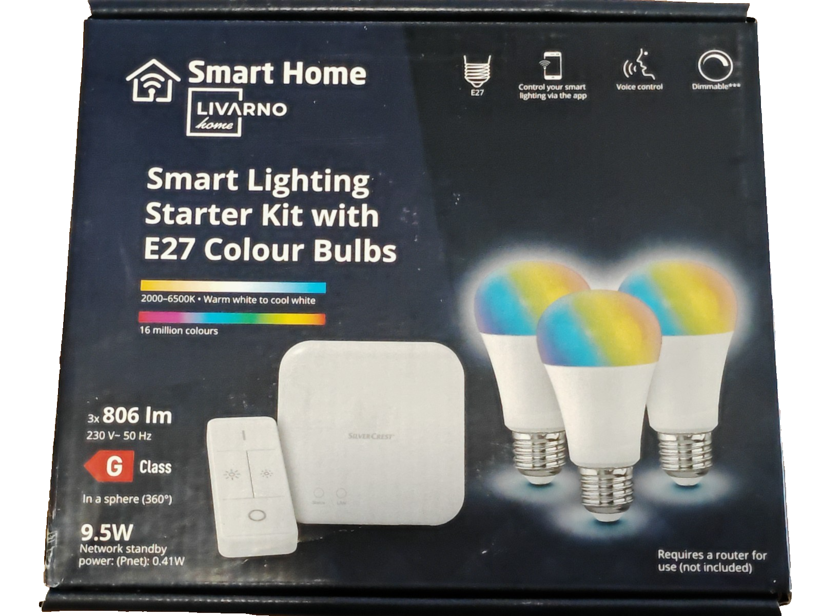 LIVARNO Smart Home Starter Kit – Gateway + 3x LED Leuchtmittel Zigbee