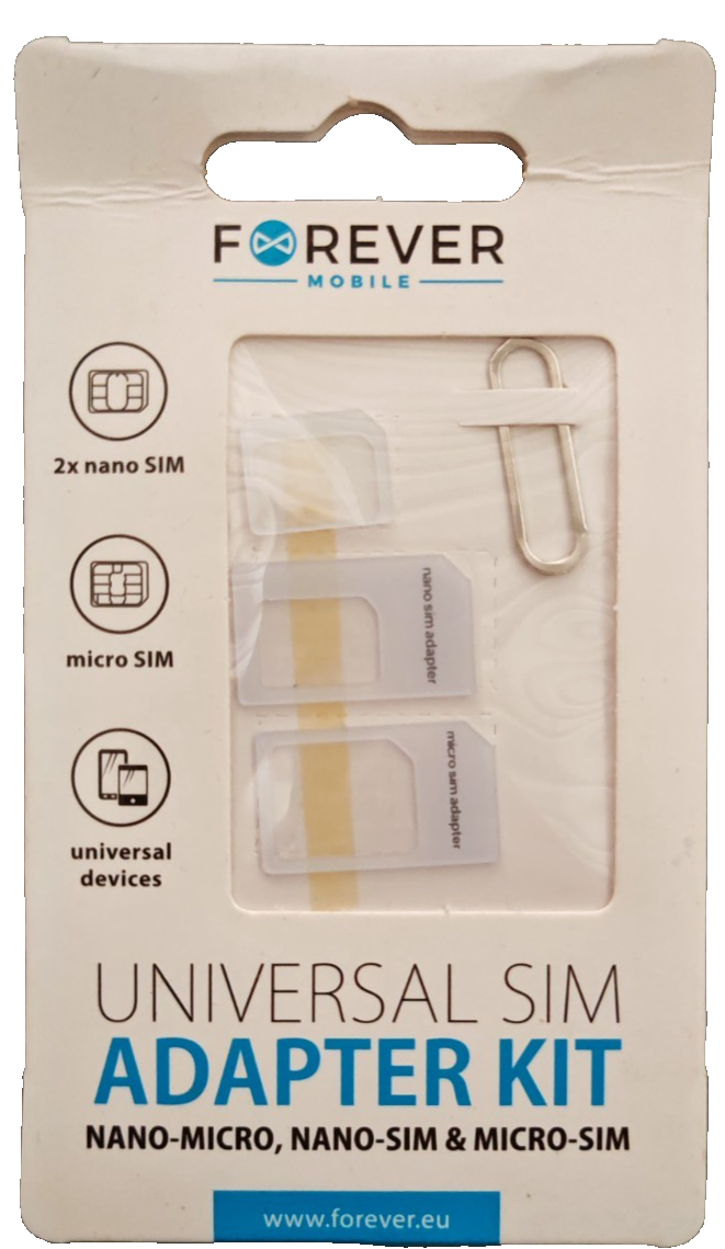 Forever Universal SIM Adapter Set Nano Micro Standard SIM 3in1 mit SIM Nadel A8