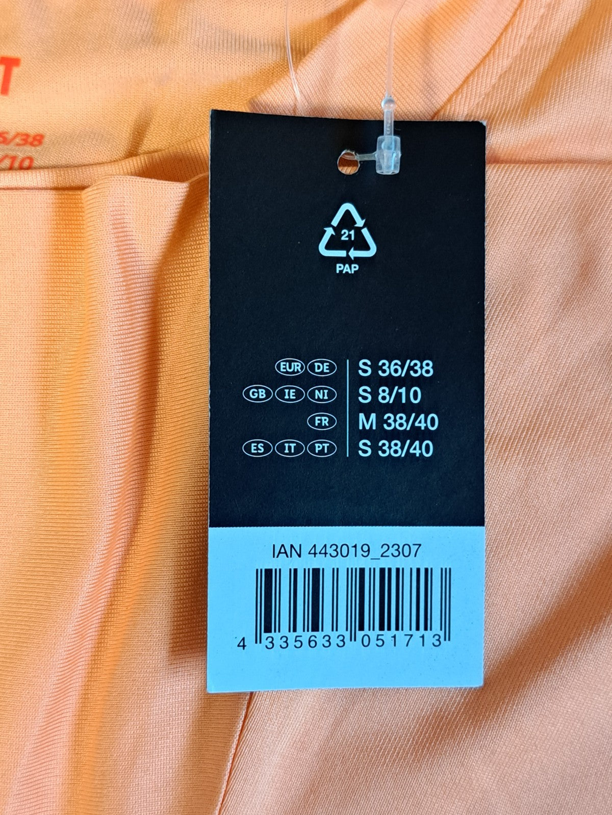 Crivit T-Shirt, Orange, Größe S (36/38)