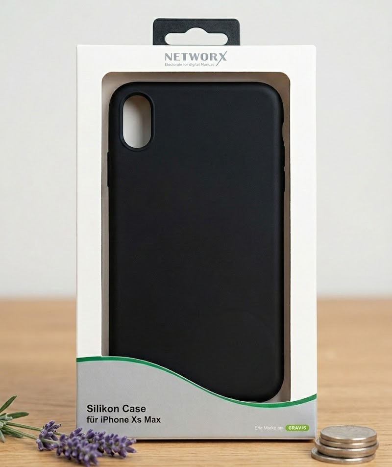 Networx Silikon Case Schwarz Schutzhülle für iPhone XS Max
