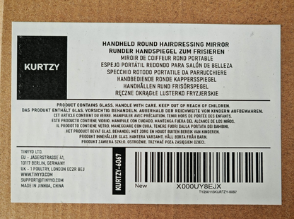 Kurtzy Handspiegel 2er Set Friseurspiegel Rund mit Griff Styling Spiegel C-01