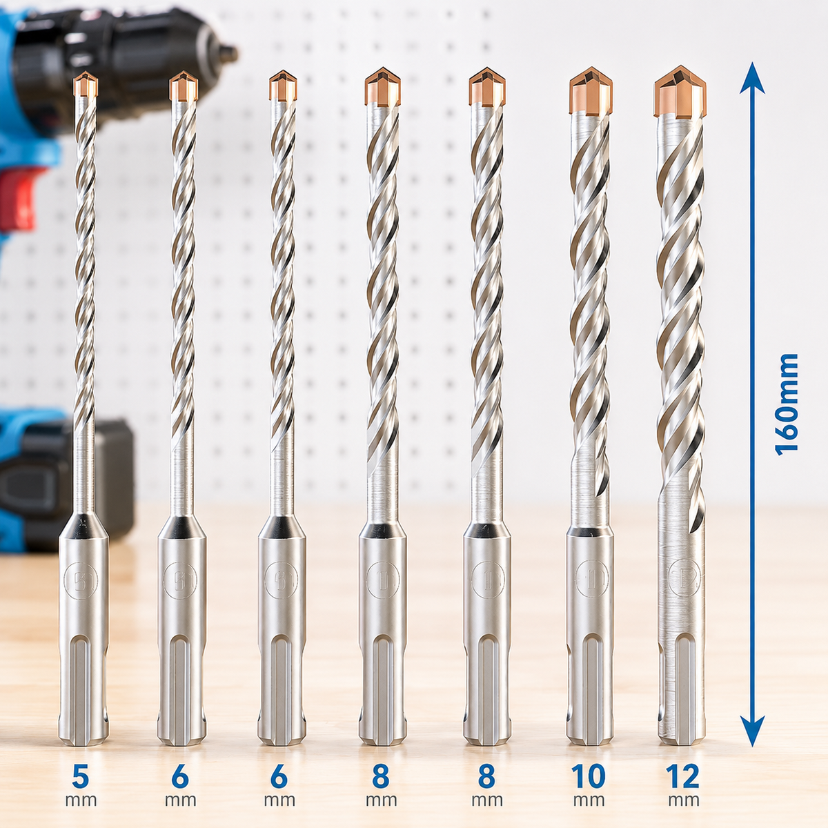 SDS Plus Betonbohrer Hammerbohrer Steinbohrer Bohrerset Mauerwerk Profi Set A9G