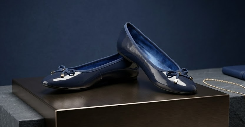 Castro Ballerinas Damen Schuhe Blau Flache Slipper Größe 37