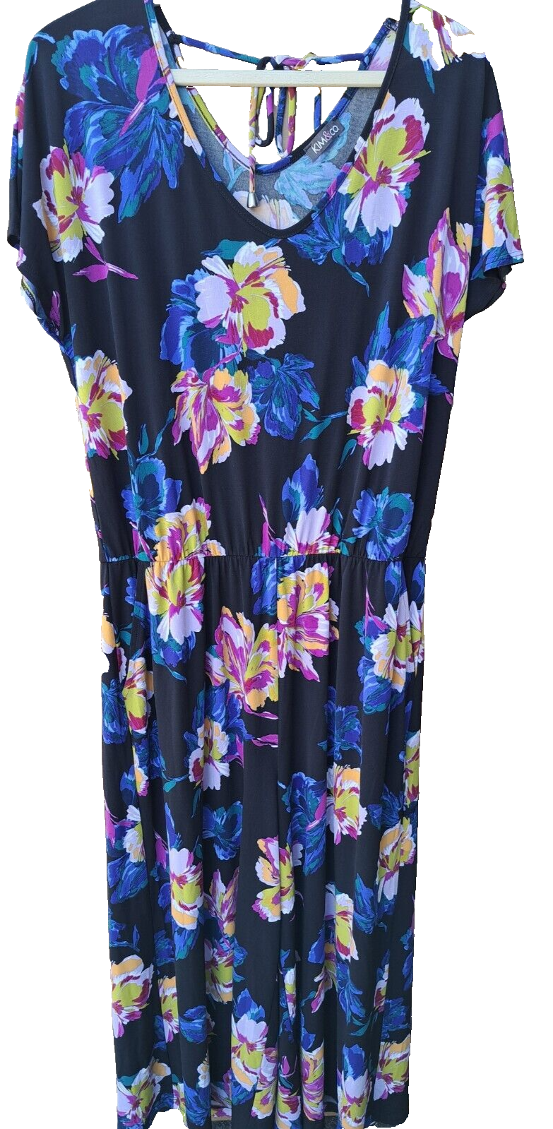 KIM & CO. Jumpsuit Brazil Knit Jersey 2 Eingrifftaschen Schwarz gemustert Größe