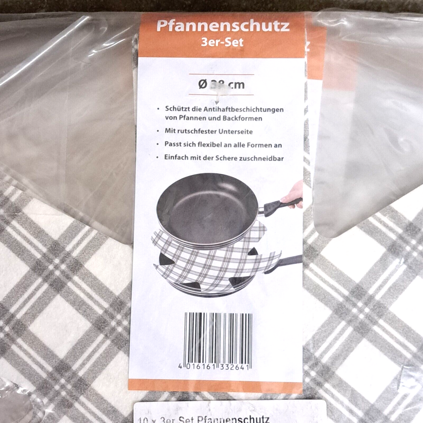 Pfannenschutz 3er Set 38cm Durchmesser, Küche,