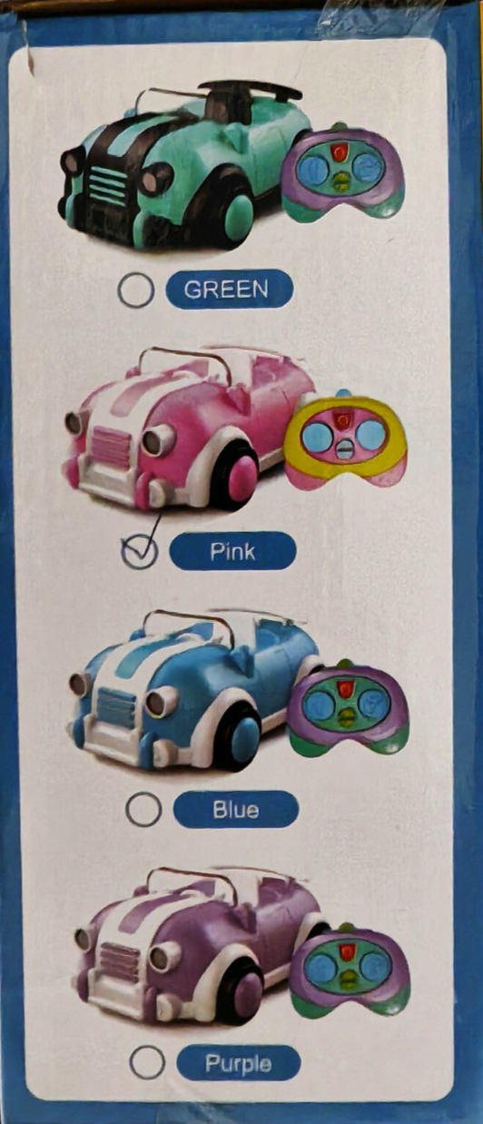 Mini Cars RC Auto ferngesteuert Musik Licht Tierfigur ab 18 Monate Rosa D4
