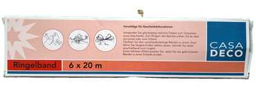 Casa Deco, Ringelband 6x20 Meter, verschiedene Farben