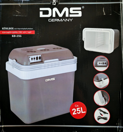 DMS Cool & Hot Box KB-25G Kühlbox Warmhaltebox 25L 12V 230V Camping HO-A17