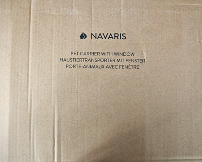 Navaris Transportbox Katze Katzenbox Tragetasche Fenster Schultergurt sicher HA1