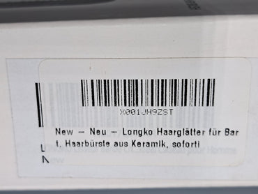 Longko Haarglätter für Bart, Keramik, Bartglätter