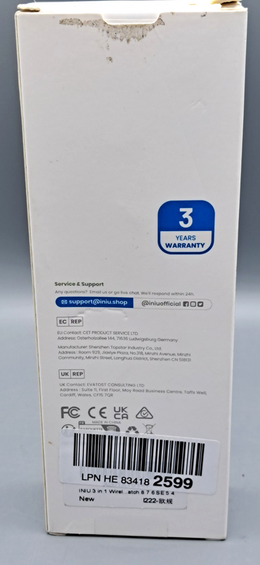 INIU Induktive Ladestation 3 in 1, 15W Qi2-Zertifiziertes Magnetisches Kabellose