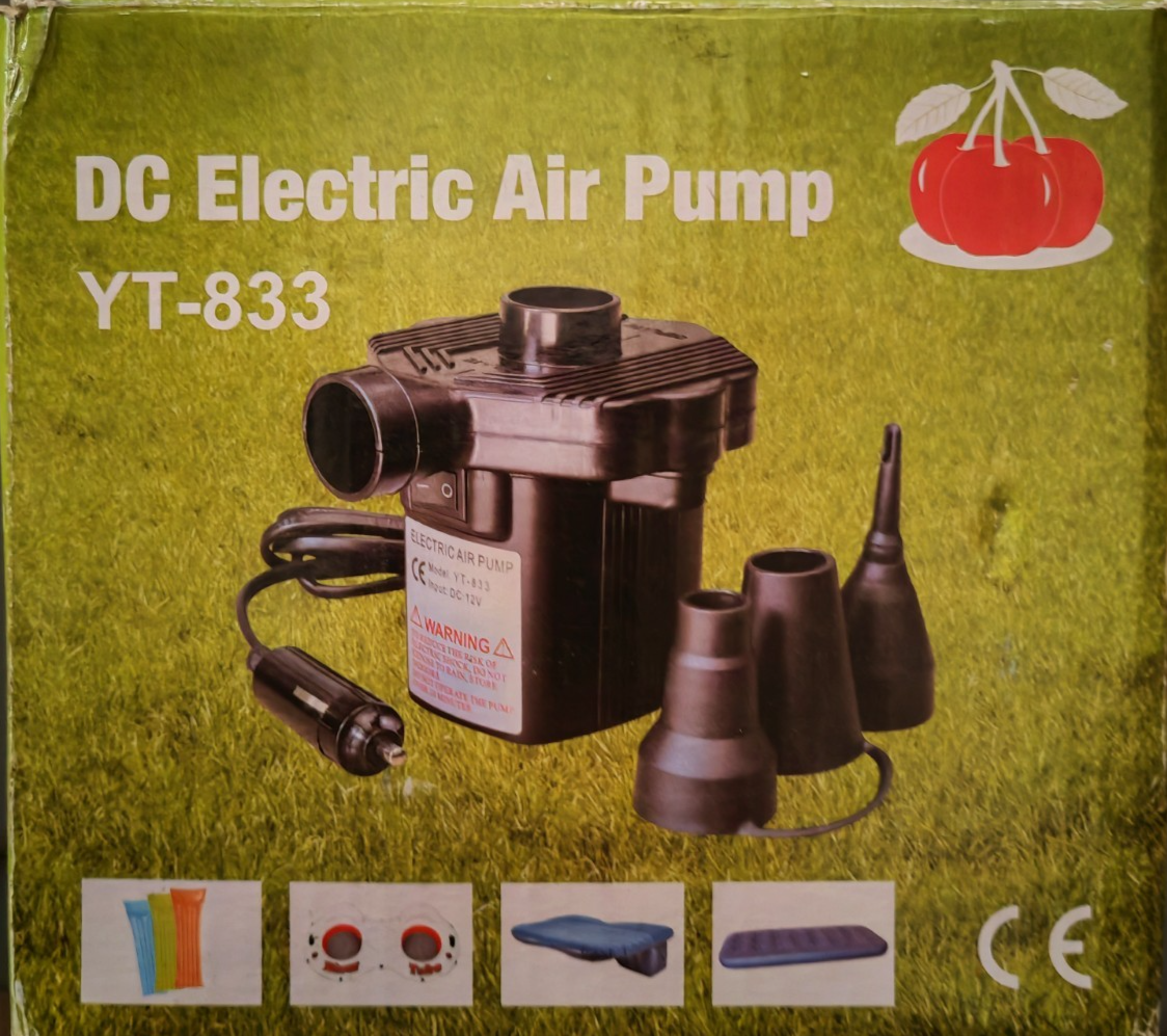 DC Electric Air YT-833 Elektrische Luftpumpe 12V Gebläsepumpe mit Adapter B1