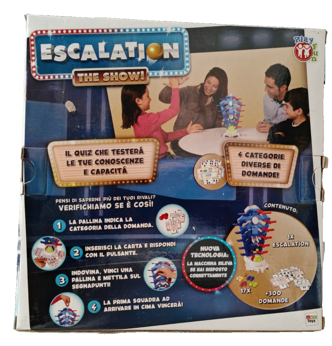 PLAY FUN Escalation Brettspiel Kartenspiel Familienspiel ab 8 Jahren (IT) D4