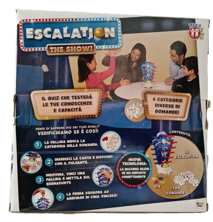 PLAY FUN Escalation Brettspiel Kartenspiel Familienspiel ab 8 Jahren (IT) D4