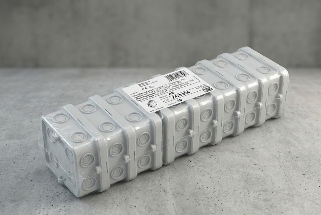 OBO Kabelabzweigkasten 9er Set 75x75x36mm IP54 PE Lichtgrau Abzweigdose A2