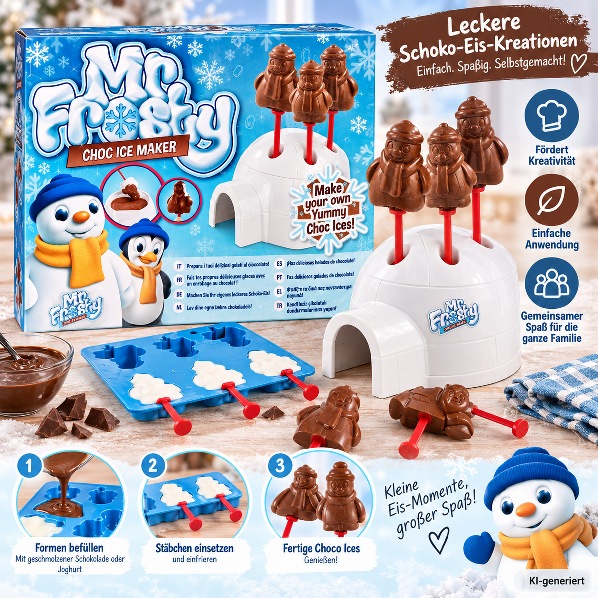 Mr Frosty Choc Ice Maker Schoko Eis Set Kinder Eismacher MRB00111 ab 5 Jahre D6