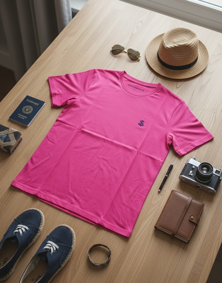 Strandfein Menswear T-Shirt Pink Herren Größe S