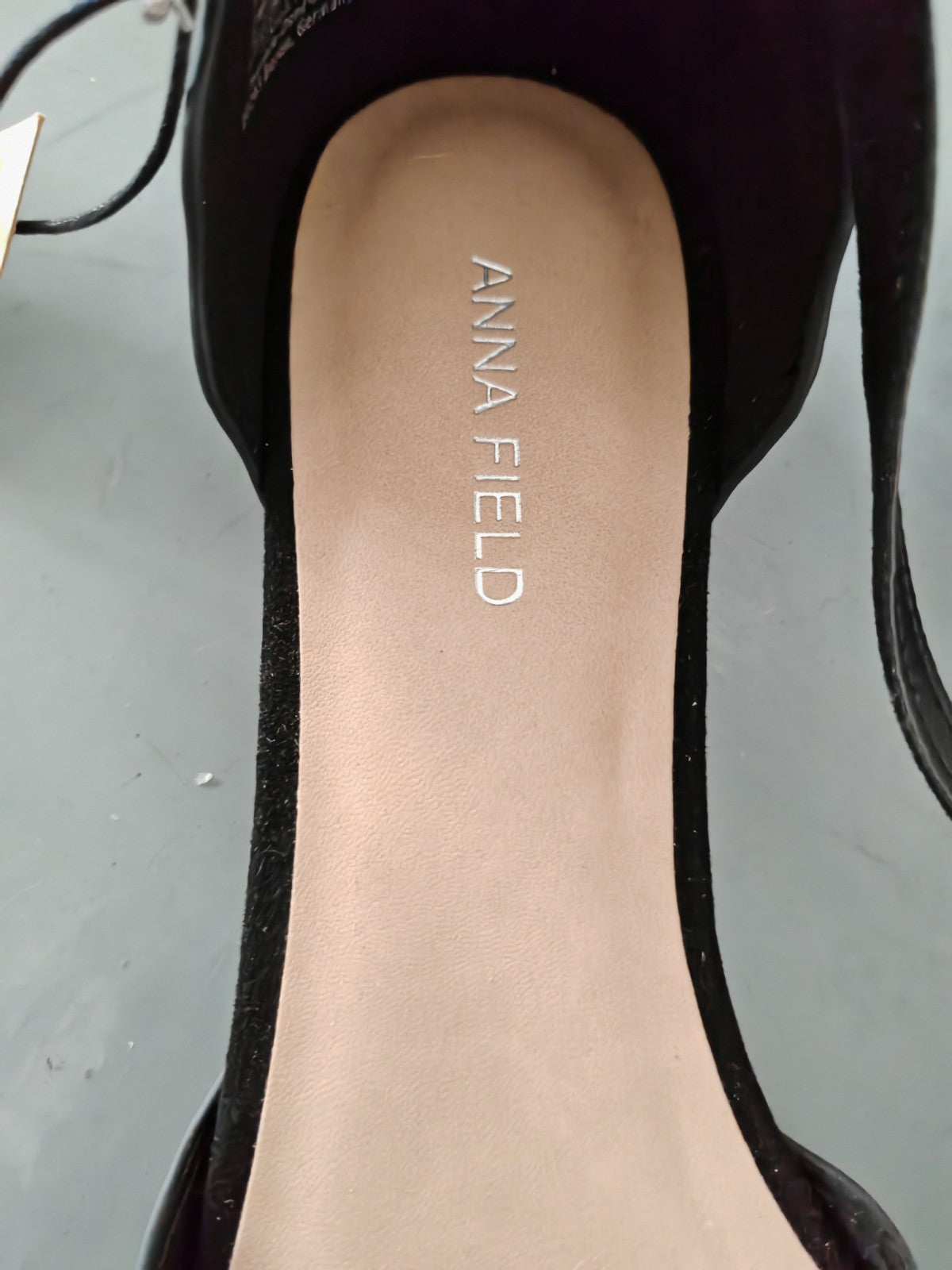 Anna Field Damen Riemchen Ballerinas Schwarz Gr. 40 Spitz Flache Schuhe G2