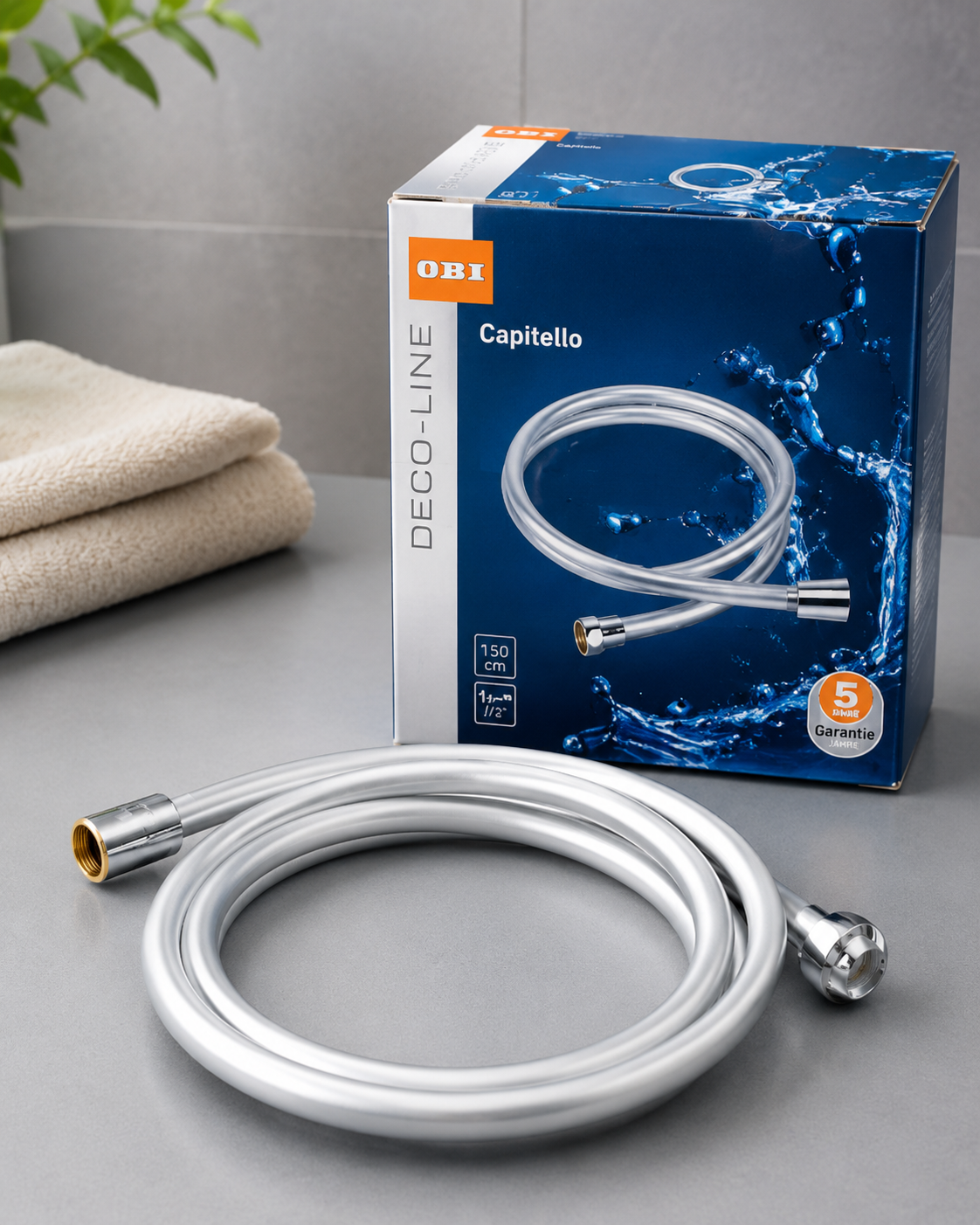 OBI Deco-Line Capitello Niederdruck Badeofenschlauch Armatur Schlauch