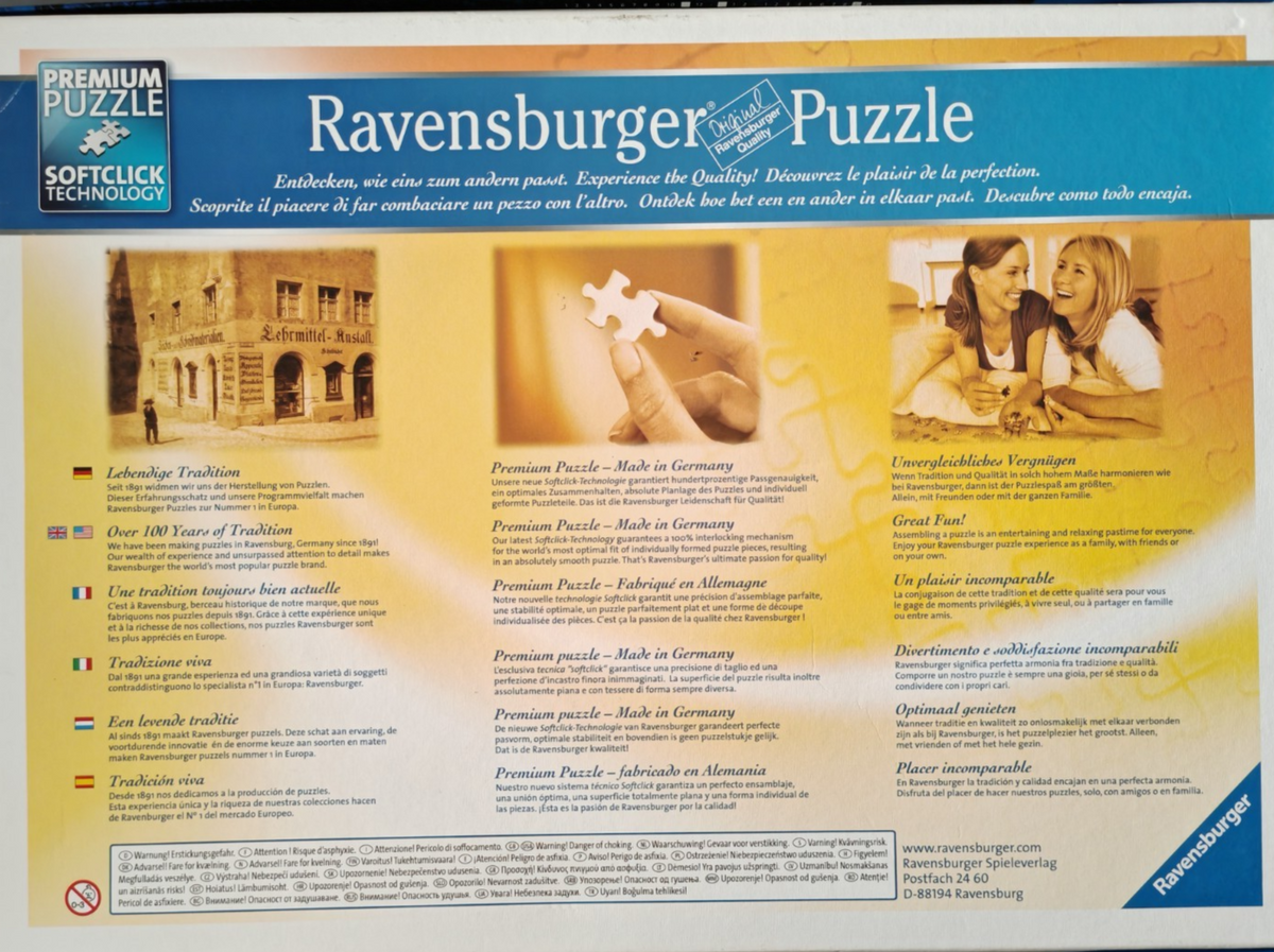 Ravensburger Puzzle 1000 Teile Elefanten Löwe Afrika Premium Puzzle 199914 D6