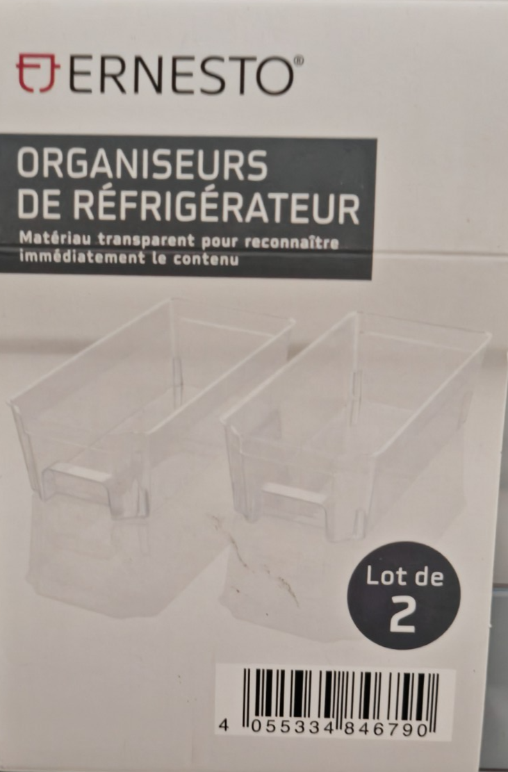 2x Ernesto Kühlschrank Organizer 3 Liter Kühlschrankbox Frischhaltedose  B5