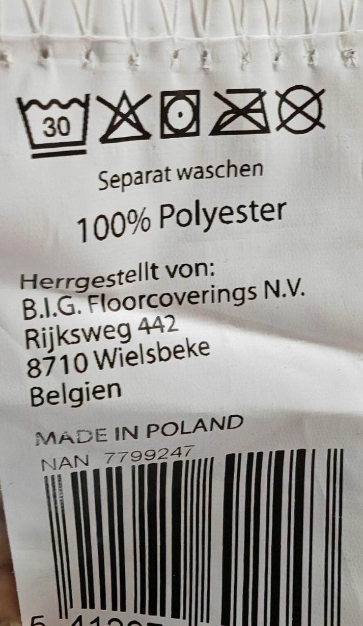 2tlg Badteppich Set 80x50 50x40cm Grau Türkis Punkte Badematte Polyester HA3