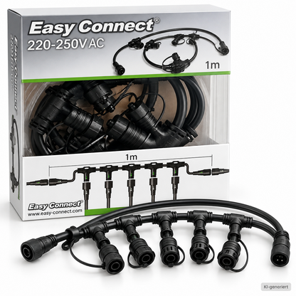 Easy Connect 66320 5-fach Verteiler 1m IP67 16A Garten Beleuchtung Kabel HA34