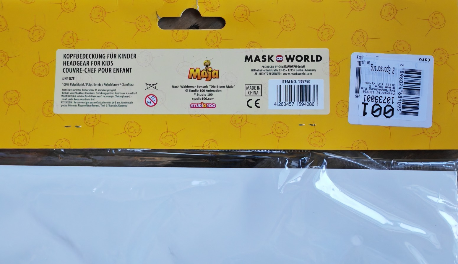Die Biene Maja Kopfbedeckung für Kinder