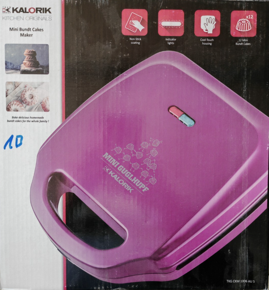 Kalorik TKG CKM 1006 AU S Mini Gugelhupfbäcker 12 Mini Kuchen 900W Backgerät F3