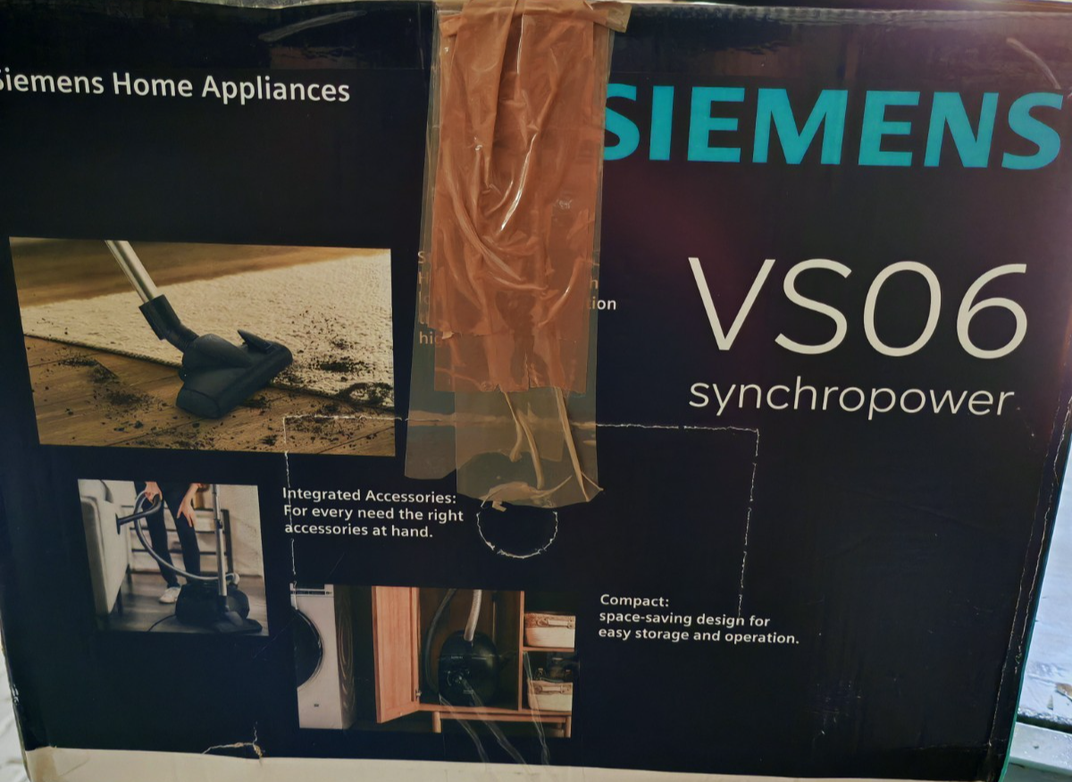 Siemens Staubsauger mit Beutel synchropower VS06B112A, Bodenstaubsauger F3G